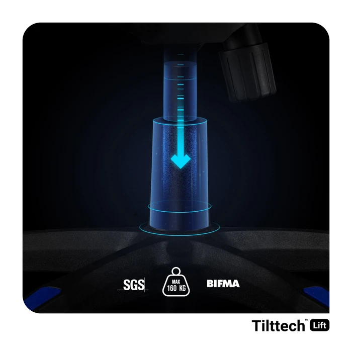 Diablo Chairs X-One 2.0 King Gamingstuhl, Aqua Blau, blau/weiß