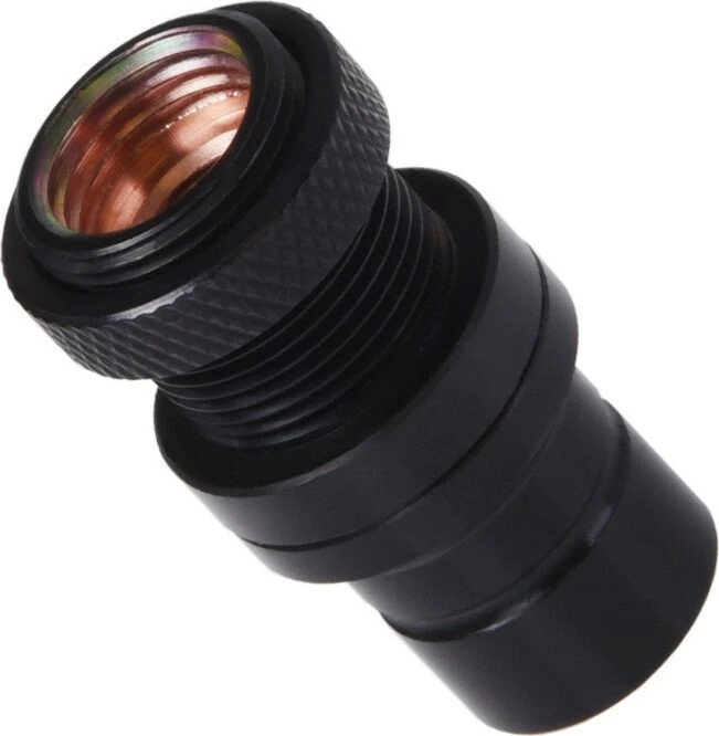 Alphacool Eiszapfen G1/4" IG Schnellverschluss Stecker mit Schottverschraubung, deep black