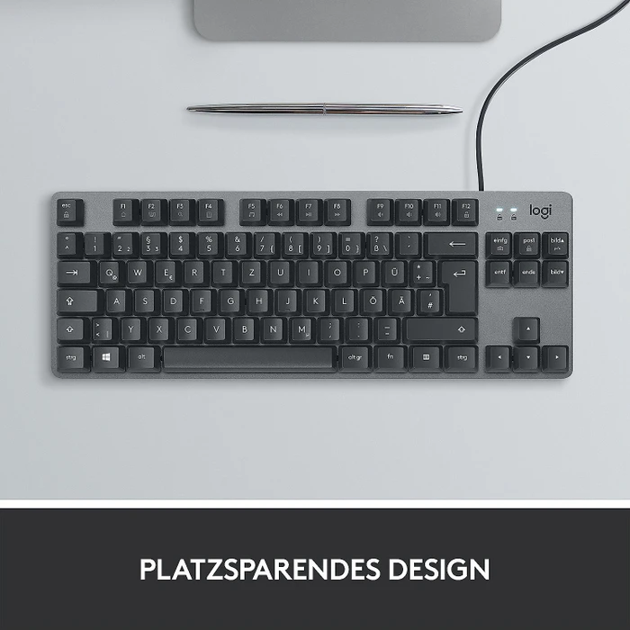 Logitech K835 TKL Mechanical Keyboard, grau/schwarz, TTC RED, USB, DE