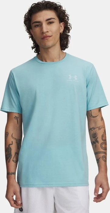Under Armour Sportstyle Left Chest Funktionsshirt kurzarm blue haze/white (Herren)