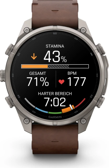 Garmin Fenix 9 Pro inReach 47mm titanium/walnut leather