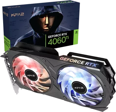 KFA2 GeForce RTX 4060 Ti EX (1-Click OC), 16GB GDDR6, HDMI, 3x DP