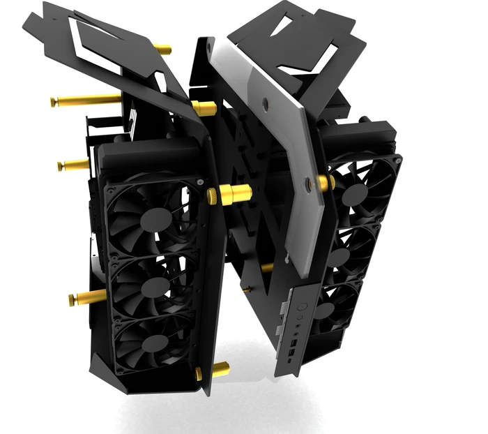 FSP T-WINGS CMT710, gold, Glasfenster