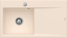 Villeroy & Boch Subway Style 50 Einbau Becken links mit Ablauffernbedienung ivory