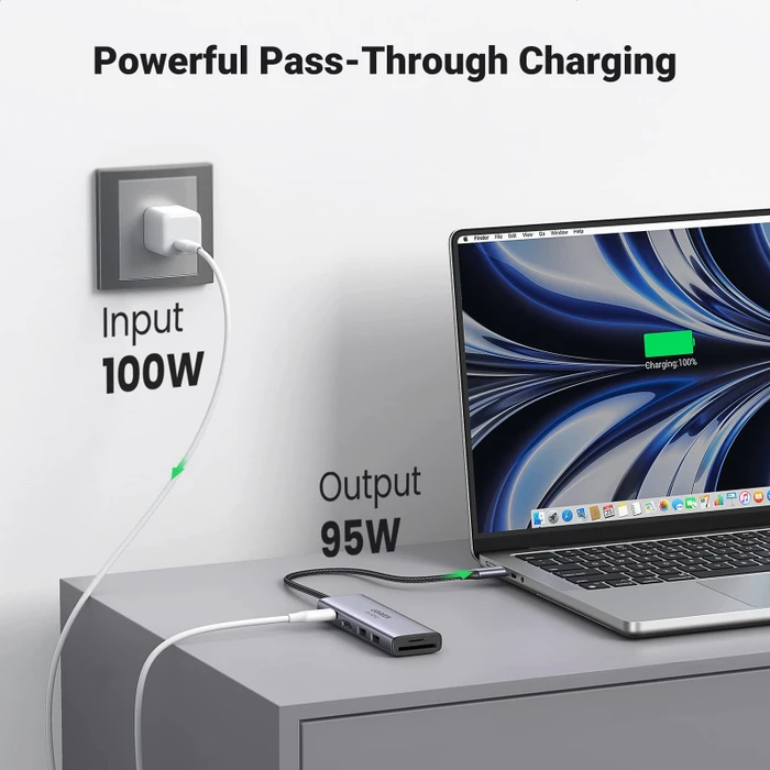 Ugreen 6-in-1 USB-C Hub, USB-C 3.0 [Stecker]