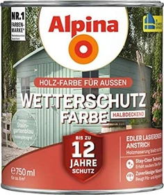 Alpina Farben Wetterschutz-Farbe halbdeckend außen steingartenblau, 750ml