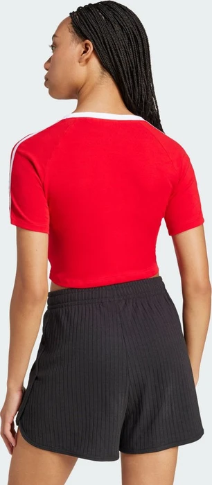 adidas 3-Streifen Baby T-Shirt kurzarm better scarlet/white (Damen)