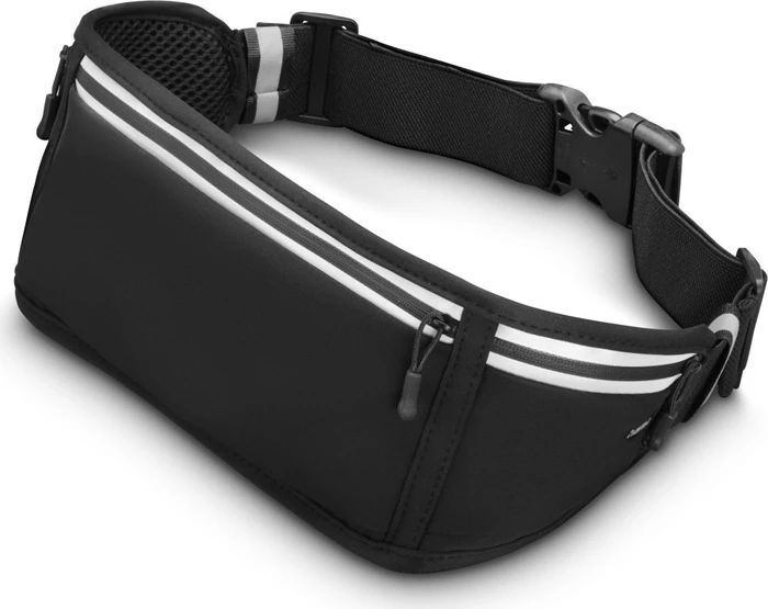 Hama Bauchtasche für Handys Laufgürtel zum Joggen reflektierend schwarz