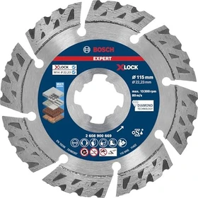 Bosch Professional EXPERT X-LOCK MultiMaterial Diamanttrennscheibe, 115x2.4x22.23mm, 1 Stück