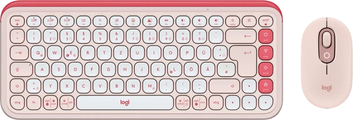 Logitech POP Icon Combo, Rose & Off-White, Logi Bolt, USB/Bluetooth, DE
