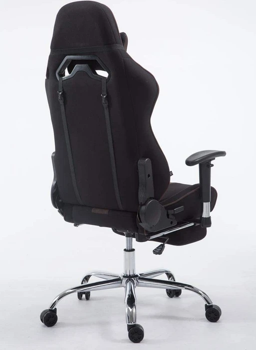 CLP Racing Limit Stoff Gamingstuhl mit Fußstütze, schwarz/braun