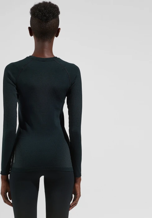 Odlo Performance Warm Eco Funktionsshirt langarm black/new odlo graphite grey (Damen)