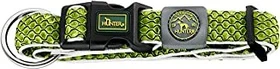 Hunter Hilo Vario Plus Halsung für Hunde, 3D-Mesh-Material, reflektierend, luftdurchlähssig, leicht, Zugentlastung, L-XL, Limette