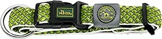 Hunter Hilo Vario Plus Halsung für Hunde, 3D-Mesh-Material, reflektierend, luftdurchlähssig, leicht, Zugentlastung, L-XL, Limette