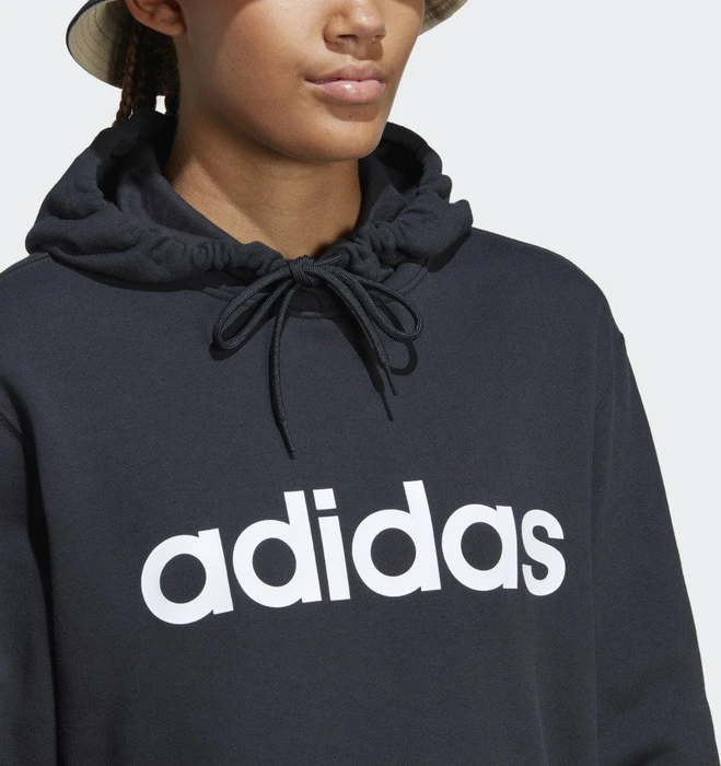 adidas Essentials Linear Hoodie schwarz/weiß (Damen)