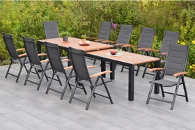 Merxx Paxos Gartenmöbel-Set grau/braun, 12-tlg.