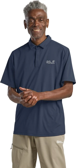 Jack Wolfskin Delgami Poloshirt kurzarm midnight sky (Herren)