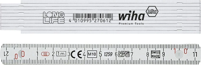 Wiha Longlife Gliedermaßstab 1m weiß