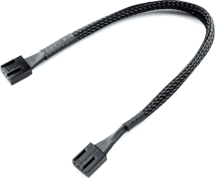 Watercool 4-Pin Verlängerung, sleeved, 24cm, schwarz
