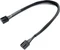 Watercool 4-Pin Verlängerung, sleeved, 24cm, schwarz Vorschaubild