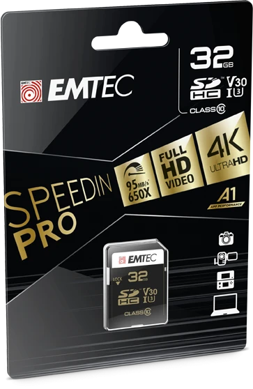 Emtec SpeedIN Pro R95/W85 32GB, UHS-I U3, Class 10