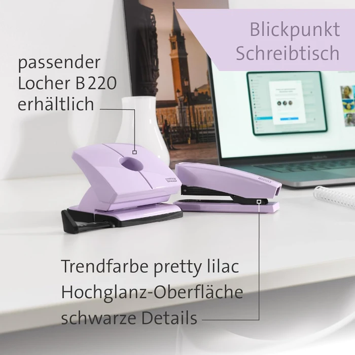 Novus B 2 Color ID 2.0 Hefter, Pretty Lilac