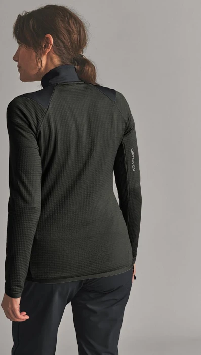 Ortovox Fleece Grid Funktionsjacke black raven (Damen)