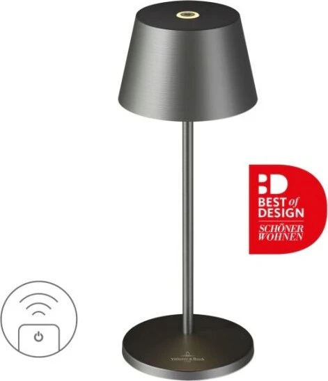 Villeroy & Boch Seoul Micro RC Akku-Tischleuchte grau