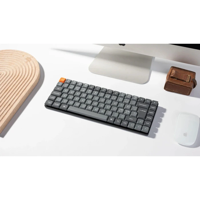 Keychron K3 Max, grau, LEDs RGB, hot-swap, Gateron LOW PROFILE 2.0 RED, USB/Bluetooth, DE