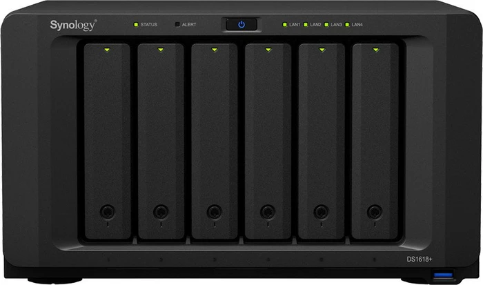 Synology DiskStation DS1618+, 4GB RAM, 4x RJ-45 1000Base-T, 3x USB-A 3.0