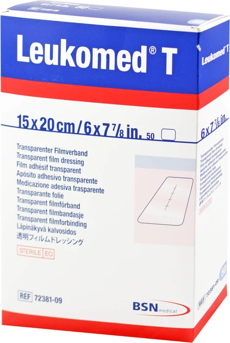 BSN medical Leukomed T Pflaster transparent steril, 15 x 20cm, 50 Stück