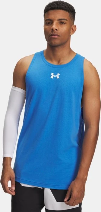 Under Armour Baseline Funktionsshirt ärmellos blue atlantis/white (Herren)