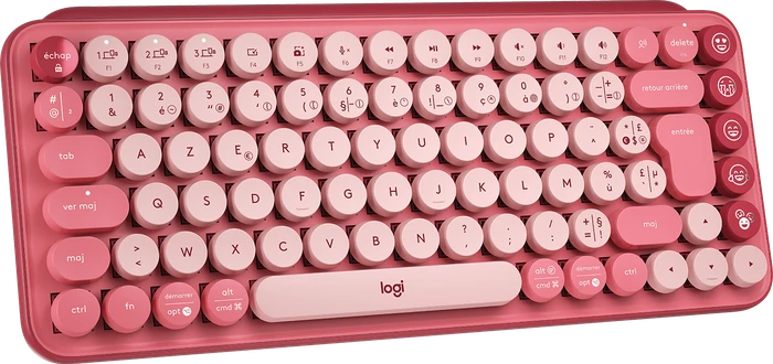 Logitech POP Keys Wireless Mechanical Keyboard, Logi Bolt, Heartbreaker, TTC BROWN, USB/Bluetooth, FR