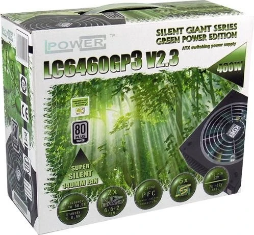 LC-Power LC6460GP3 Silent Giant Green Power 460W, ATX 2.3
