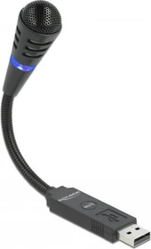 DeLOCK USB Mikrofon mit Schwanenhals und Mute Button