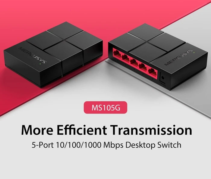 Mercusys Desktop Gigabit Switch, 5x RJ-45
