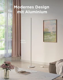 Govee RGBICW Smart Corner Stehleuchte silber