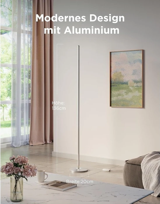 Govee RGBICW Smart Corner Stehleuchte silber