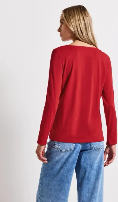 Street One Unifarbe Sweatshirt racing red (Damen)