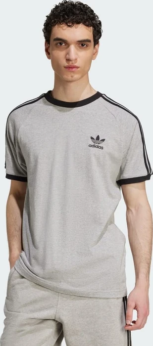 adidas Adicolor Classics 3-Streifen T-Shirt kurzarm medium grey heather/black (Herren)
