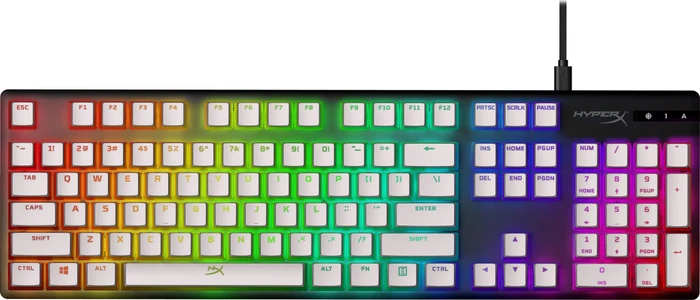 HP HyperX Pudding Keycaps, Kunststoff (PBT) Double-Shot, weiß, 104 Tasten, ANSI-US