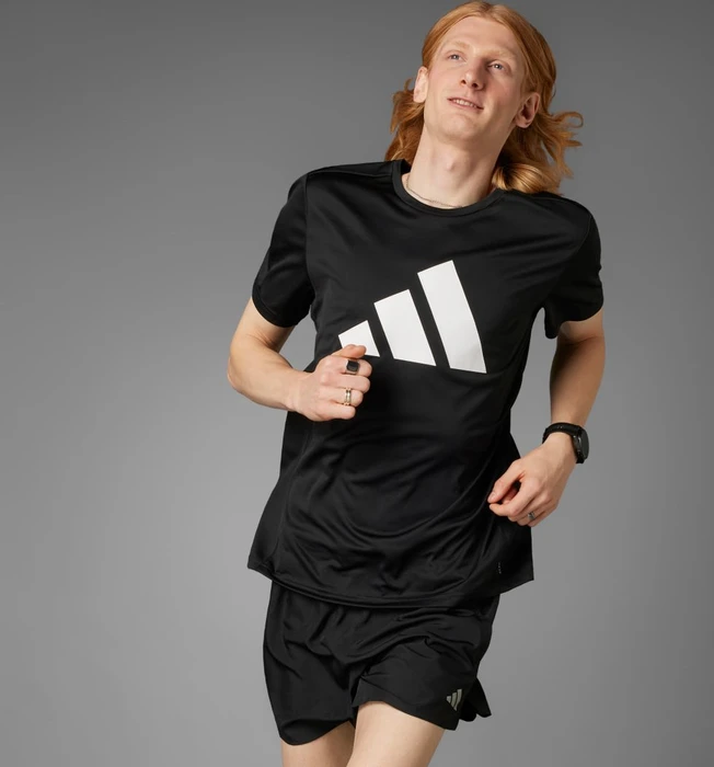 adidas Run It Laufshirt kurzarm schwarz (Herren)