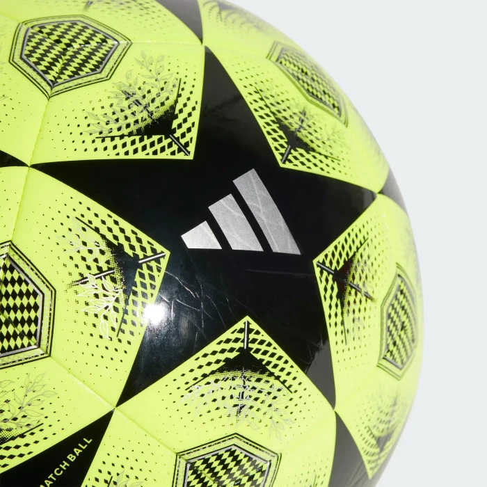 adidas UCL 2024/2025 Knockout Phase Club Fußball solar yellow/black/silver metallic