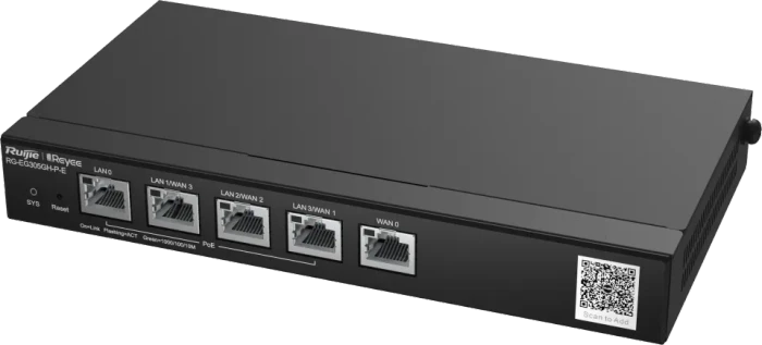 Ruijie Reyee EG300 RG-EG305GH-P-E Desktop Gigabit Smart Router, 5x RJ-45, 110W PoE+