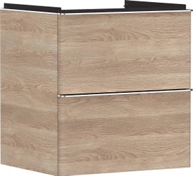 Hansgrohe Xelu Q Waschtischunterschrank 58x60.5cm, 2 Schubkästen, Griff chrom