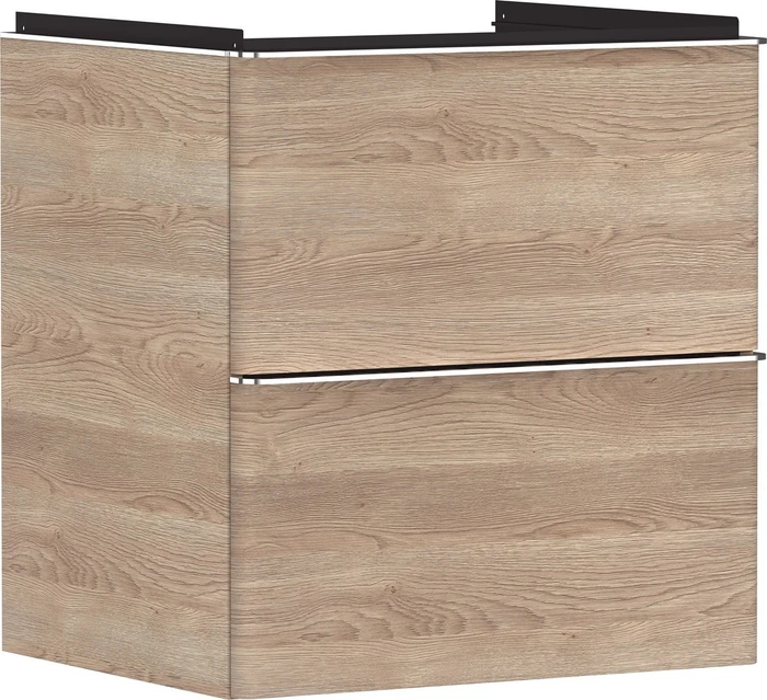 Hansgrohe Xelu Q Waschtischunterschrank 58x60.5cm, 2 Schubkästen, Griff chrom