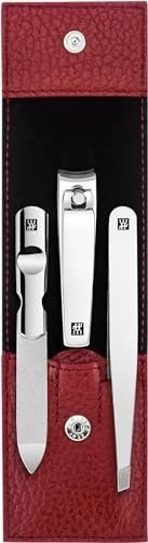 Zwilling Taschen-Etui Maniküre/Pediküre-Set 3-teilig rot