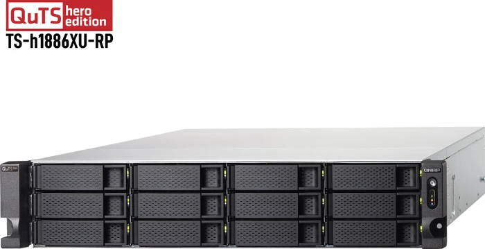 QNAP QuTS hero TS-h1886XU-RP-D1622-32G 9TB, 32GB RAM ECC, 2x SFP+ 10Gb/s, 2x RJ-45 10GBase-T, 2HE