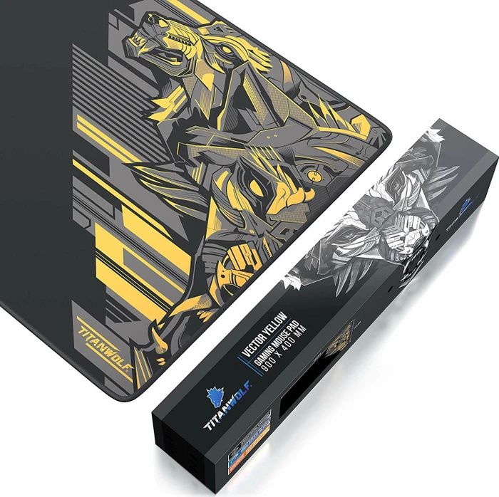 Titanwolf Vector Yellow XXL Speed Gaming-Mauspad, schwarz/gelb