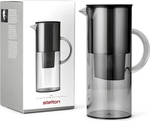 Stelton EM77 Wasserfilterkanne mit Deckel 2l smoke